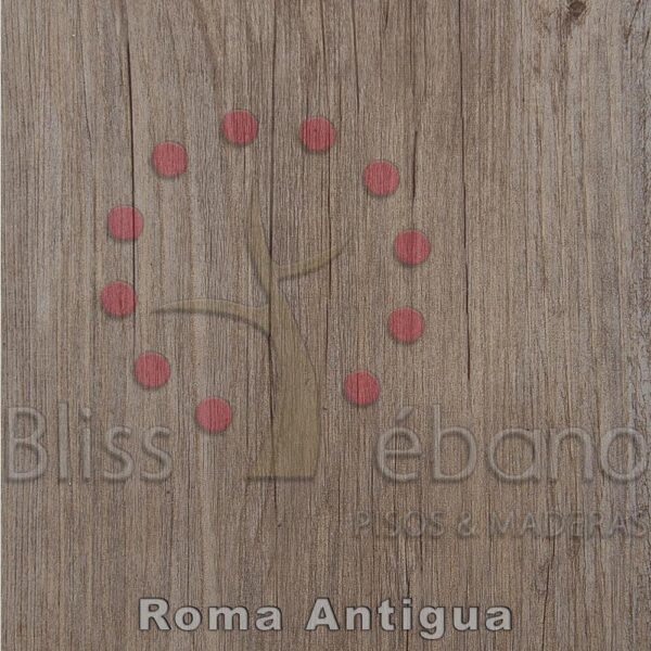 Una ilustración de un árbol y hojas representadas con grabado y puntos rojos sobre un fondo de madera con el texto "bliss lebano" usando Piso de PVC Roma Antigua.