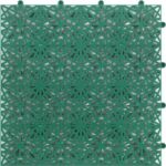 Panel ornamental Piso de Polipropileno Tenis verde con patrón geométrico repetitivo.