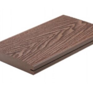 Una pieza rectangular de Piso Deck En Relieve 3D Mia con textura de veta de madera.